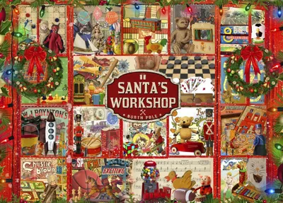 Immagine prodotto di Puzzle Bluebird Puzzle di Natale L'officina di Babbo Natale - 500 pezzi