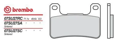 Obrázok produktu pre Brembo Bremsbelag Brembo Sa 07Su27Sa Sinter