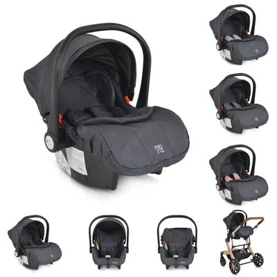 Produktbild von Moni Babyschale Trio i-Size (40 - 87cm) Adapter, Fußabdeckung, weiches Kissen schwarz