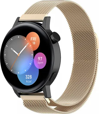 Produktbild von Strap-it Milanese - Kompatibel mit Huawei Watch GT 3Armband 42mmEdelstahl Huawei watch strap Armband mit Magnetverschluss für 20mmArmband Champagner