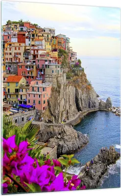 Produktbild von Bilder auf glas - Einteilig - Italien küste felsen landschaft - 70x100cm - Glasbilder - Wandbilder - Bilder - Wanddekoration aus Glas - Glas Bilder - Wandbild auf Glas - GPA70x100-2684