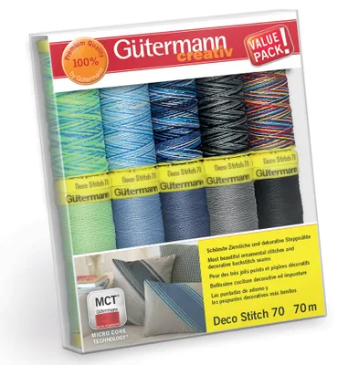 Produktbild von Gütermann Nähfaden-Set Deco Stitch 70 "Sortierung 2" 10 Spulen à 70 m