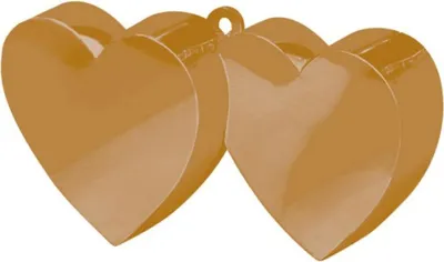 Obrázok produktu pre Zlaté balónové závažia Double Heart