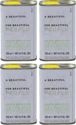 Produktbild von Food-United PREMIUM SPEISEÖL Ölivenöl aus Italien 4x 250ml, italienisches Olivenöl extra nativ vergine kaltgepresst mit nur 0,8 % Säure “A Beautiful Oil For Beautiful People” von TERRE FRANCESCANE