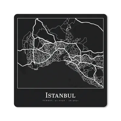 Produktbild von MuchoWow® Mauspad Mousepad Stadtplan - Istanbul - Karte 20x20 cm - Mousepads - Maus Mat - Pad - Mausunterlage - Desk Mat - Bureauartikeln