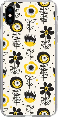 Produktbild von MuchoWow® Handyhülle Schutzhülle Hülle für Telefoonhoesje iPhone Xs Mädchen - Blumen - Muster - Mädchen - Kinder - Kinder Silikon Softcase Handy Hülle - Handytasche
