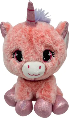 Produktbild von Einhorn Kuscheltier Plüschtier unicorn Stofftier Plüschfigur XXL 25 cm rosa pink Glitzer