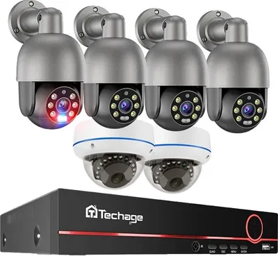 Immagine prodotto di Sistema di telecamere, risoluzione 5MP, espandibile a 16 canali, 8CH NVR 6 telecamere B, nessuna, spina UE