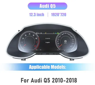 Imagen del producto de Panel de instrumentos digital - Pantalla LCD - Tablero de instrumentos - Conjunto de instrumentos - Velocímetro - Para Audi Q5 2010-2018