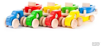 Produktbild von Bajo Holz 4x4 Spielzeugauto mit Anhänger und Boot - grün