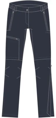 Produktbild von CMP Damen Sporthose T Zip OFF Pant Grau 48