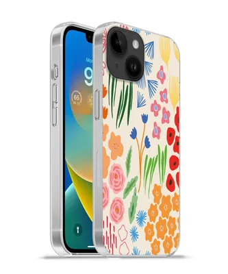 Produktbild von MuchoWow® Handyhülle Schutzhülle Hülle für Apple iPhone 14 - Softcase Blumen - Muster - Feldblumen Silikon Softcase Handy Hülle - Mobiltelefonhülle