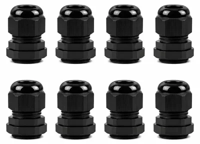 8x M32 Kabelverschraubung IP68, Nylon, für Kabel 18–25 mm