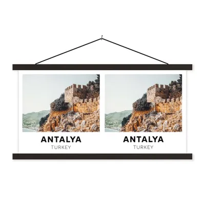 Produktbild von MuchoWow® Textilposter Türkei - Natur - Felsen 120x60 cm mit schwarzem Rahmen - Dekoration Schlafzimmer