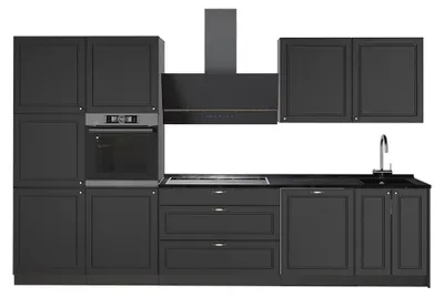 Produktbild von Küchenzeile Vicco Fame-Line Anthrazit-Gold Landhaus/Anthrazit 340 cm, AP Anthrazit, Model 64549