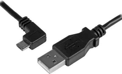 Image de StarTech.com Câble de charge et de synchronisation micro USB mâle/mâle - angle gauche micro-USB - 0,5m - câble USB - micro-USB type B (M)