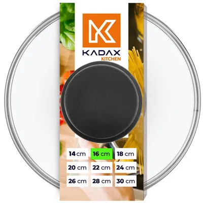 Zdjęcie produktu dla KADAX Pokrywa Pokrywka Żaroodporna Szkło Na Garnek 16cm