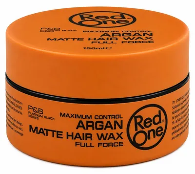 Productafbeelding van Red One Argan Matte Haarwax 150ml – Matte haarwax, stylingwax, gel voor een sterke hold, structuur en een natuurlijke look. Geschikt voor kort haar, barberstijl, mannenhaarstyling. Professionele haarproducten voor mannen. Verkrijgbaar bij Temu & TikTok Shop