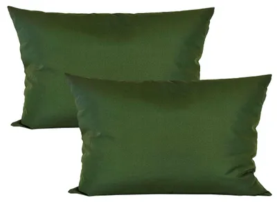 Produktbild von JACK 2er Set 40x60cm Outdoor Kissenhülle Kissenbezug Wasserfest Sitzkissen Lounge Kissen Garten Stuhl Lotus Effekt, Farbe:Oliv