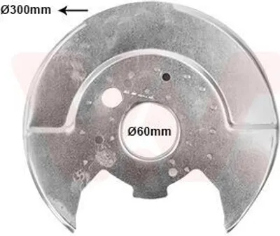 Produktbild von VAN WEZEL Spritzblech Bremsscheibe für NISSAN PRIMERA (P12) Hinten Links 3352373 Ankerblech