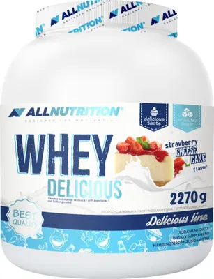 Productafbeelding van AllNutrition | Whey Delicious, smaak: aardbeien-cheesecake