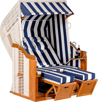 Produktbild von SonnenPartner Sunny Smart Gartenstrandkorb "Rustikal 250 Plus", 2-Sitzer, Halbliegemodell 70017502-80