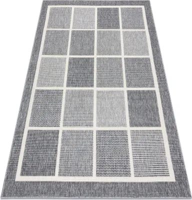 Produktbild von Teppich SPRING 20426332 Quadrate, Rahmen geschlungen - grau  Grau 200x290 cm