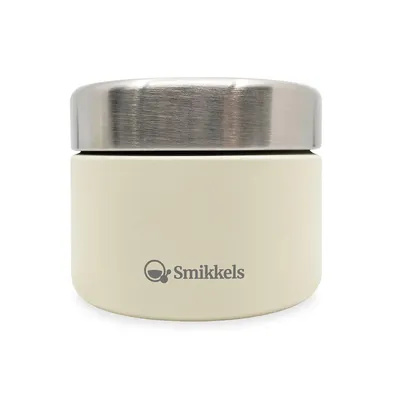 Obrázek produktu pro Smikkels nerezový box na ovoce pro děti 420 ml měkký bílý - svačinový box do školy