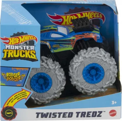 Produktbild von Hot Wheels Monster Trucks TWISTED TREDZ RODGER DODGER Vehicle, Monstertruck, 3 Jahr(e), Blau