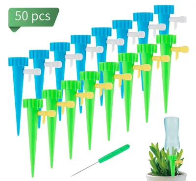 Produktbild von 50-Bewässerungssystem-Automatisch-Bewässerun-Set, Instellbar Einfaches Zum Gießen,Perfekt für Garten Pflanzen Bewässerung Blumen Gewächshäuser