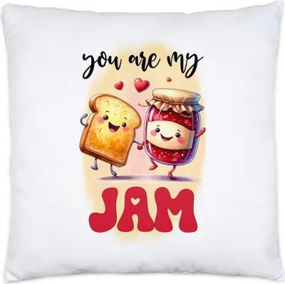Produktbild von You are my Jam Kissen Inkl. Füllung Toast Marmelade Liebe Frühstücksliebhaber Geschenk