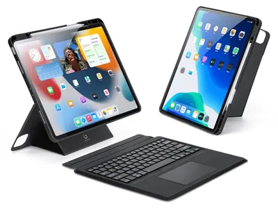 Zdjęcie produktu dla Etui Z Klawiaturą Bluetooth Dux Ducis Dk Series Do Apple Ipad Pro 12.9 (2020/2021/2022) - Czarne