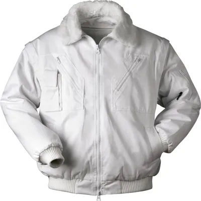 Produktbild von BERGEN Pilot-Jacke Weiss abnehmbare Ärmel Größe XXXL(66/68)