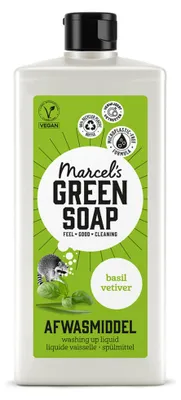 Produktbild von Marcel's Green Soap - Spülmittel Basilicum & Vetiver - Geschirrspülmittel - 100%