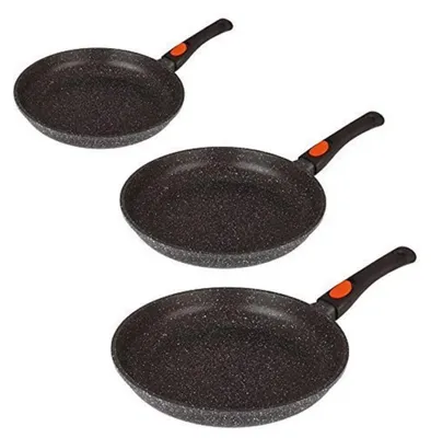 Imagen del producto de AMBERG® 0008019: Juego de 3 sartenes, de aluminio fundido, 28 cm