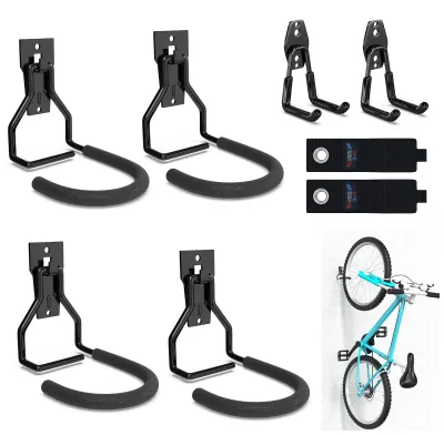 Obrázek produktu pro Držák na kola pro montáž na zeď - nosnost 45 kg, vertikální podpora pro kola