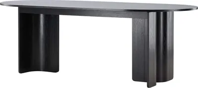Produktbild von FURNLUX Esstisch Tyreso Schwarz 100cm / Hauptfarbe: Schwarz / Abmessungen: 100 x 220 x 75 cm