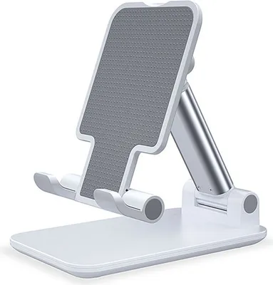 Image de Support de téléphone portable Stand Support réglable de tablette de bureau pour IPhone IPad blanc