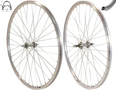 Produktbild von REDONDO 28 Zoll Laufrad Set Hinterrad Vorderrad 28" V-Profil Felge Silber