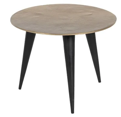 Salontafel aus Aluminium, rund, 60 x 60 x 45 cm