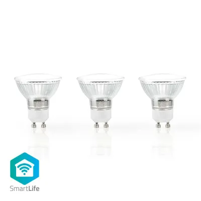 Produktbild von Nedis WIFILW31CRGU10 Wi-fi Smart Led-lamp Warm Wit Gu10 3-pack