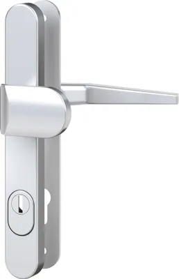 Produktbild von BASI - ES0 ZA - Vollmaterial-Schutzbeschlag - Schmalrahmenschild rund - Alu F1 - Lochung: PZ - WG - 92-8mm - ZA - 7903-0401