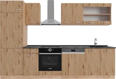 Produktbild von Küchenzeile Vicco R-Line Artisan-Eiche/Goldkraft Eiche 300 cm , AP Anthrazit, Model 48917