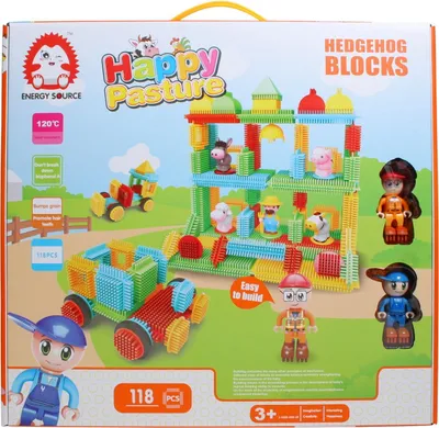 Produktbild von Steckbausteine Igel 118 Teile Bauernhof Konstruktionsspielzeug Kreativ Set für Kinder ab 3