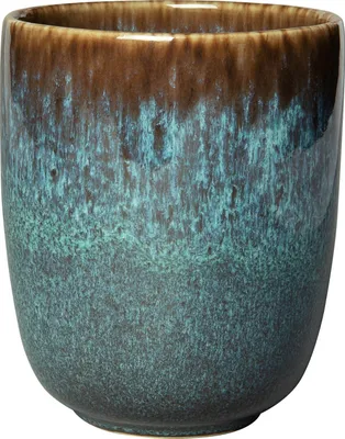 Produktbild von Kaffeebecher - 400 ml - Blau - Grün - Steingut - mit Reaktivglasur