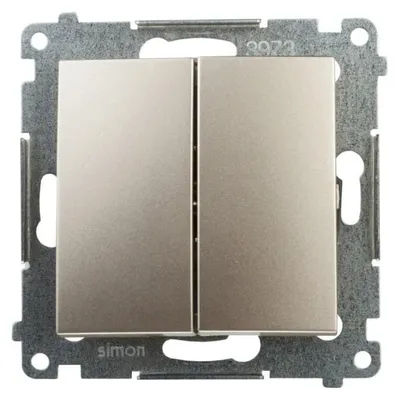 Image de SIMON 54 Switch Double Switches 10AX Gold DW5.01/44