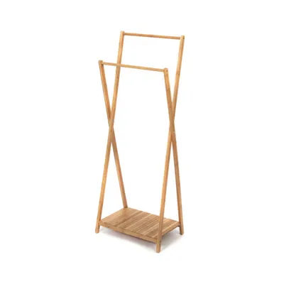 Zdjęcie produktu dla wieszak na ubrania 142 - 162 cm bambus brązowy