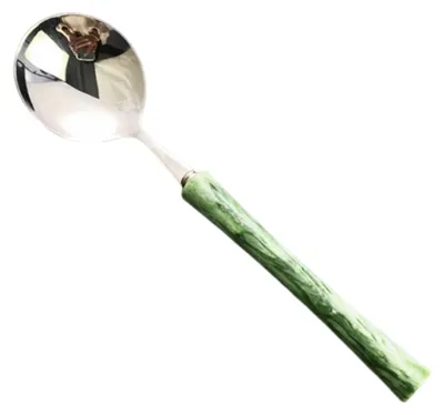 Produktbild von Besteckset aus Edelstahl 304 mit Griff, Messer, Gabel und Löffel, elegantes westliches Besteck, spülmaschinenfest, für Zuhause und Restaurant
