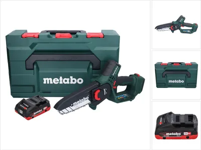 Produktbild von Metabo MS 18 LTX 15 Akku Gehölzsäge 18 V 15 cm 5 m/s + 1x Akku 4,0 Ah + metaBOX - ohne Ladegerät