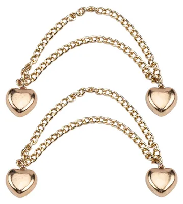 Produktbild von 1 Paar multifunktionale magnetische Kleiderclips mit Kette, vielseitig einsetzbar, nadellos, Brosche, Metallknöpfe, Clip für Kleidung, Schal, Hosenbeine, Manschetten, Magnetnadelschnalle